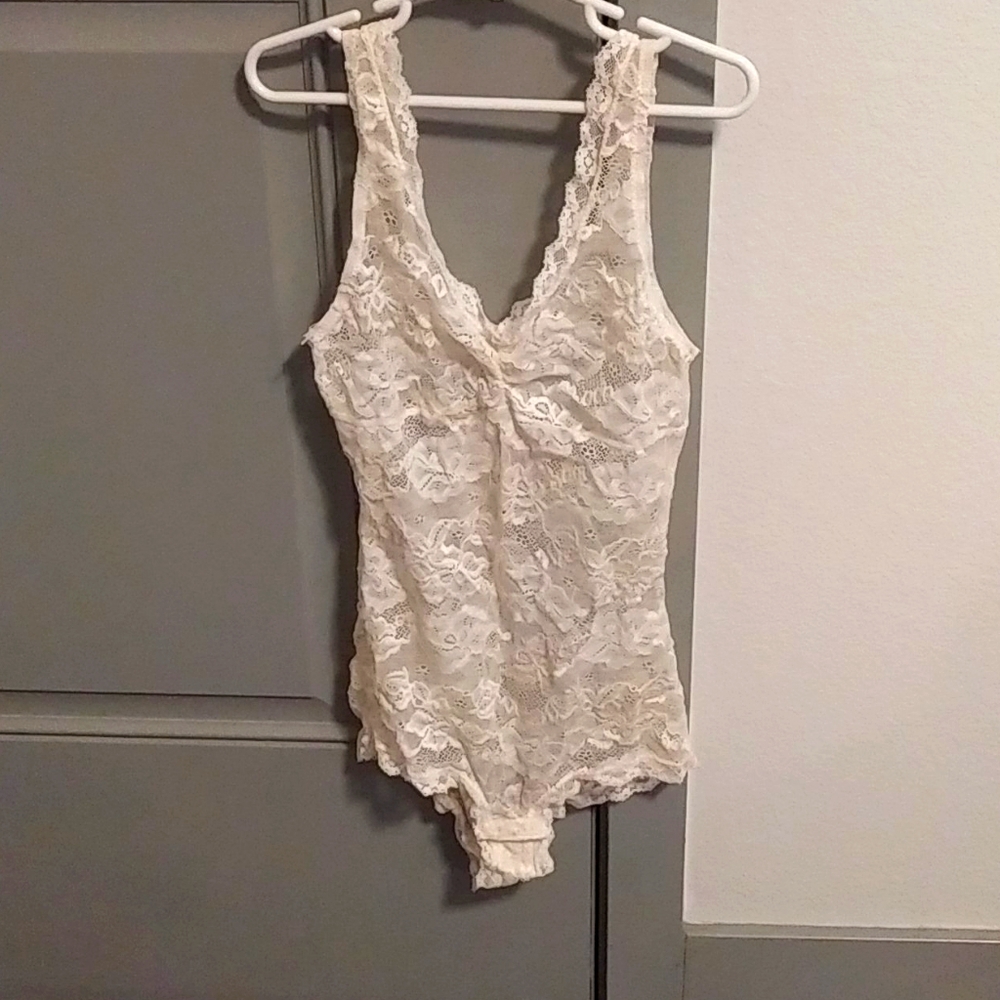 Vintage white lace bodysuit